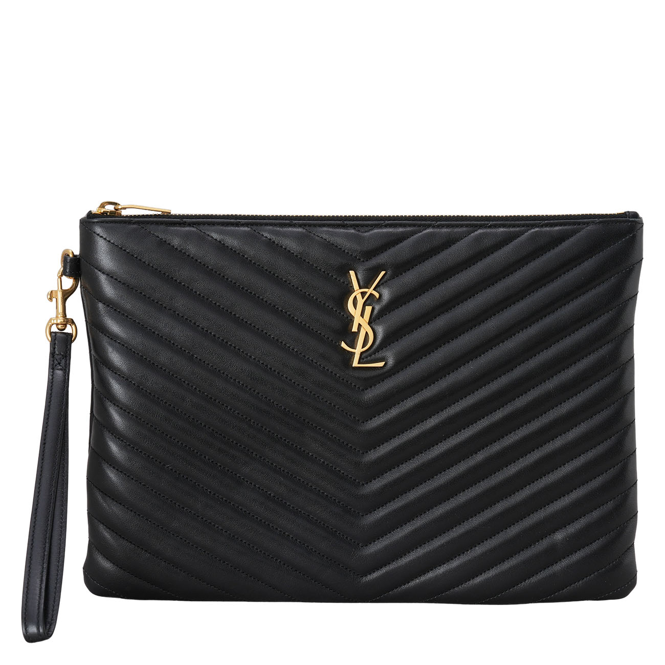YVES SAINT LAURENT(USED)생로랑 559193 모노그램 쉐브론 클러치